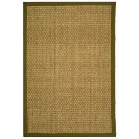 Safavieh 2 ft. 6 in. x 16 ft. Runner Casual Natural and Olive Natural Fiber Rug NF114G-216